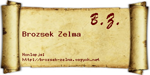 Brozsek Zelma névjegykártya